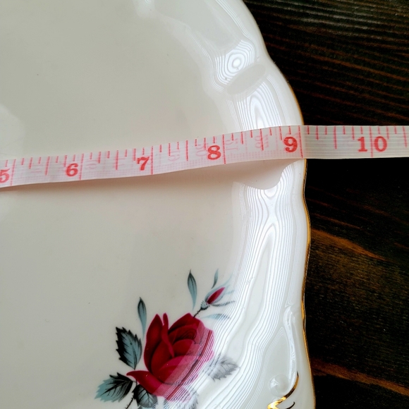Vintage Royal Albert Sweet Romance Rose Flowers Bone China Cake Plate - Picture 6 of 7